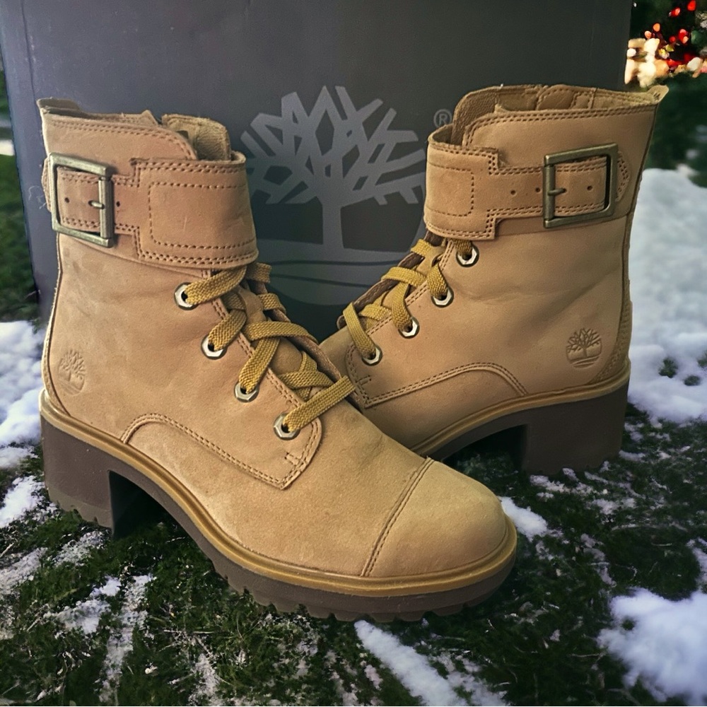 Timberland Kori Park Wheat Nutbuck Leather Boots Size 7.